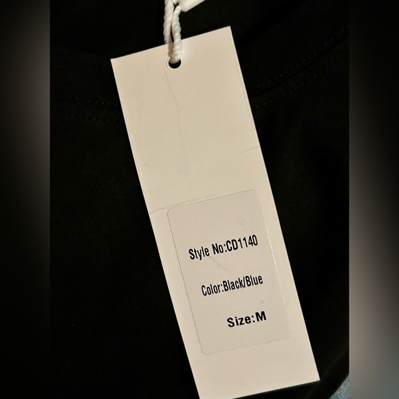 La Ross denim & black dress size medium NWT - Picture 7 of 8